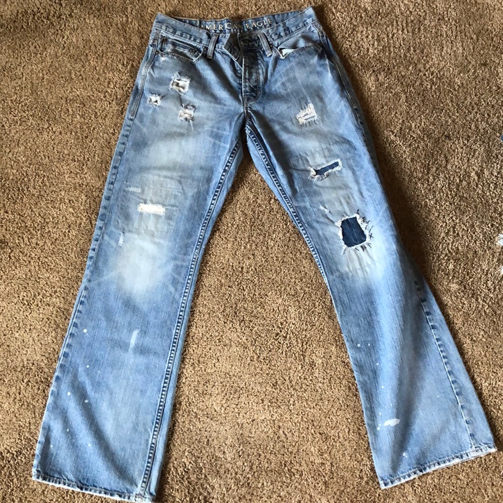 Mens American eagle boot cut jeans 30/34